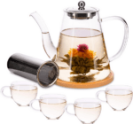 Screenshot 2024-01-19 at 16-33-14 Glass Tea Set 1200ml teapot with 4 Cups Gift Set Loose Leaf Teapots with Infuser Teapot Set for Afternoon Tea Buy Online at Best Price in UAE – Amazon.ae